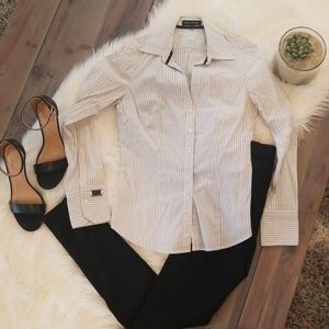 Express pinstripe dress shirt EUC